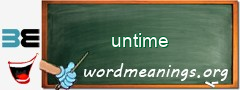 WordMeaning blackboard for untime